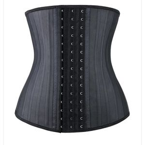 YIANNA Women Latex Waist Trainer 25 Steel Bones 3 Row Hooks